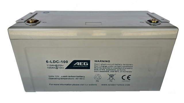 ΜΠΑΤΑΡΙΑ 6-LDC-100 AEG CARBON 12V 110AH c100